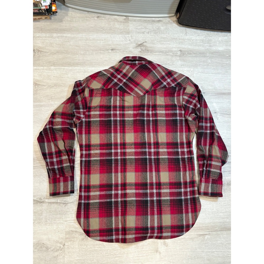 Pendleton Wool Western Plaid Shirt Mens‎ Button Front Casual Medium - Picture 4 of 4